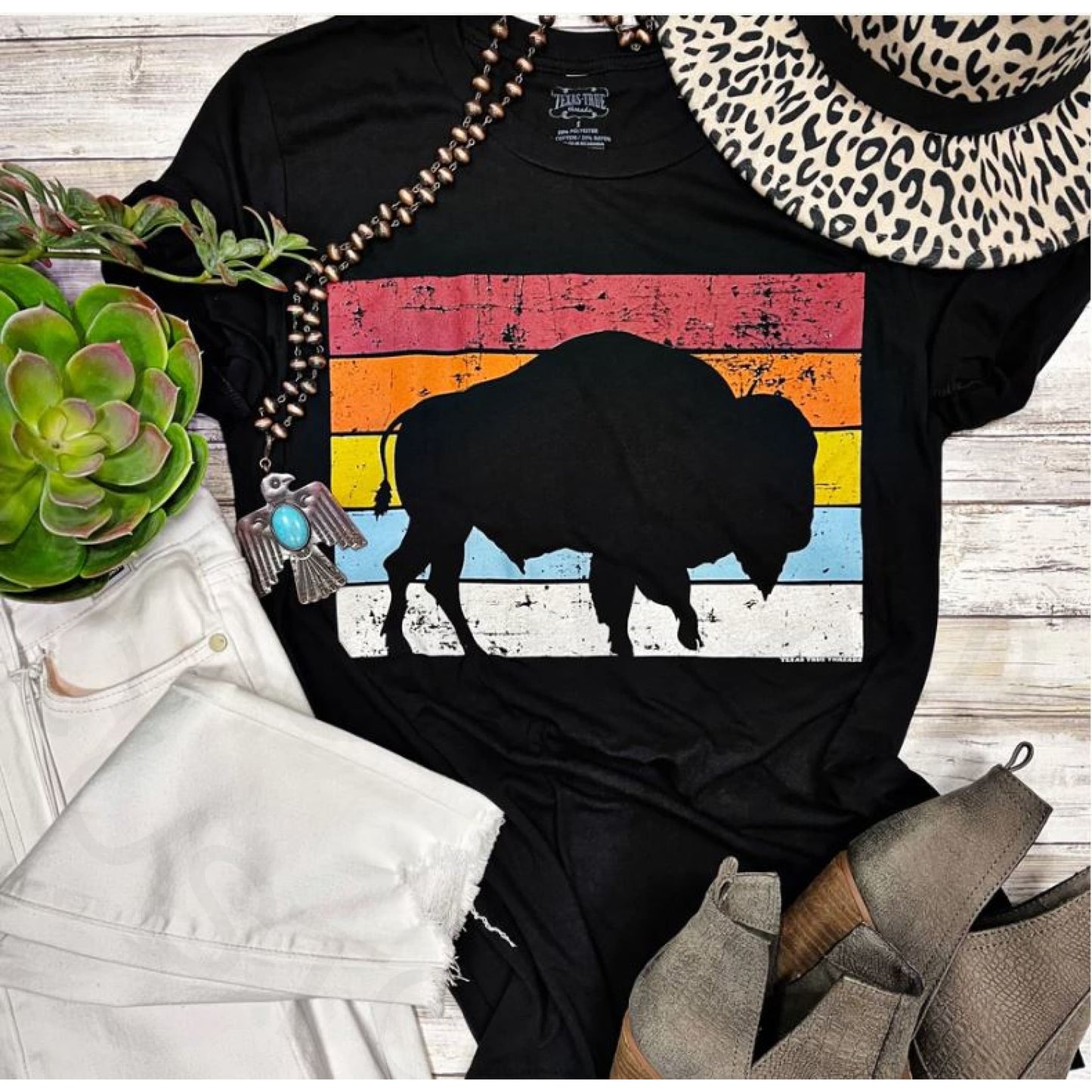 Silhouette Sunset Buffalo Tee