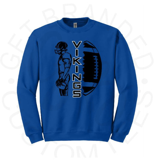 2023 WHS Vikings Football Crew Sweatshirt