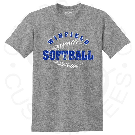 2025 Winfield Softball Laces Gildan DryBlend Tee