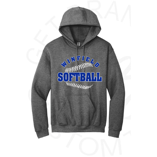 2025 Winfield Softball Laces Gildan Hoodie
