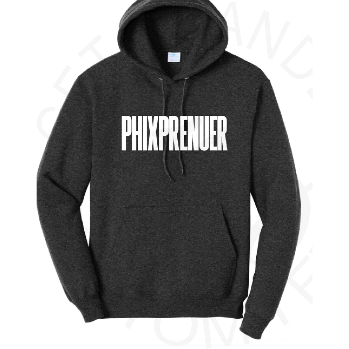 PRE-ORDER Phixprenuer Hoodie - SM / Block Letters / Dark