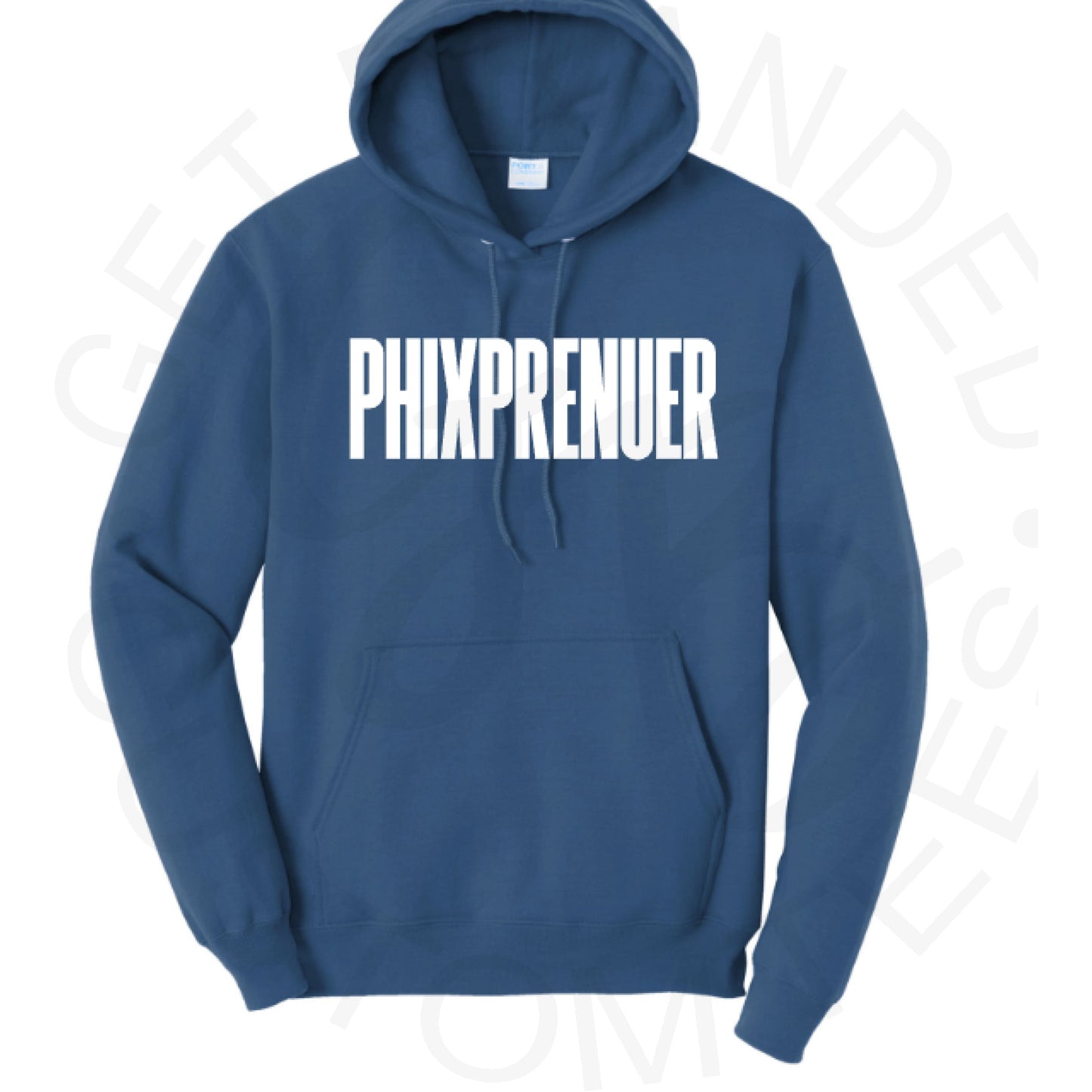 PRE-ORDER Phixprenuer Hoodie - SM / Block Letters / Neptune