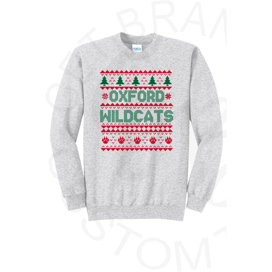 Oxford Wildcats ADULT Ugly Sweater- PREORDER