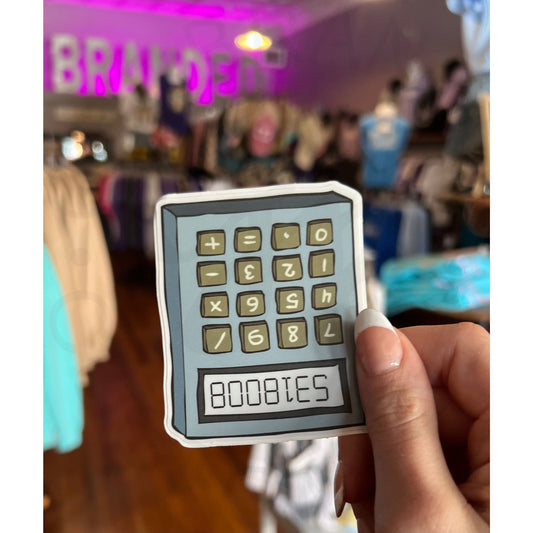 Boobies Calculator Sticker Decal - Apparel & Accessories