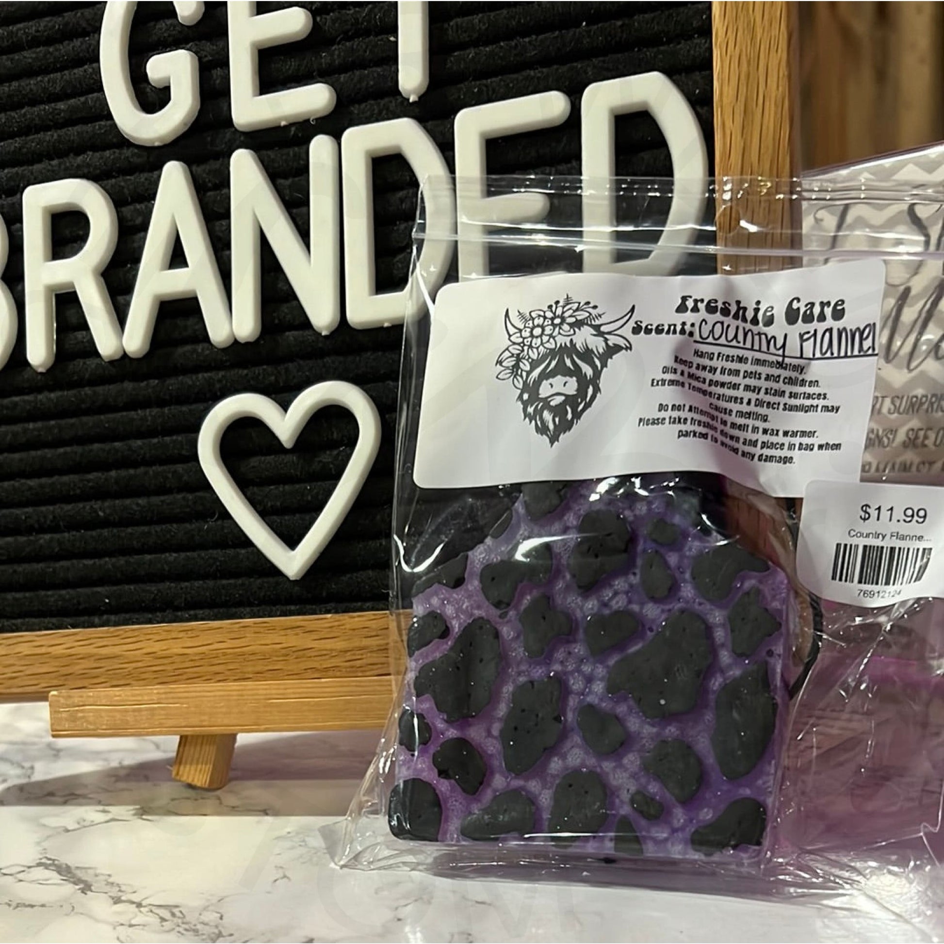 Car Freshies - Country Flannel Cow Print