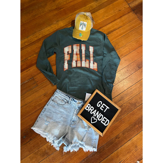 Comfort Colors Fall Plaid Long Sleeve - Apparel &