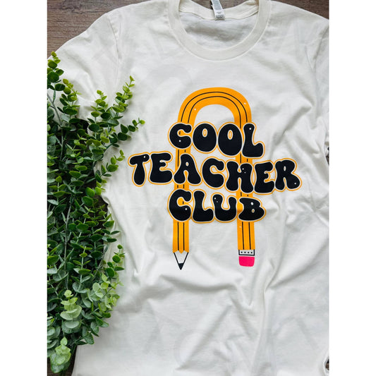 Cool Teacher Club | Vintage White | Bella Canvas Short