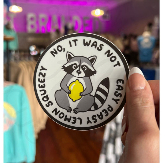 Easy Peasy Lemon Squeezy Sticker Decal - Apparel &