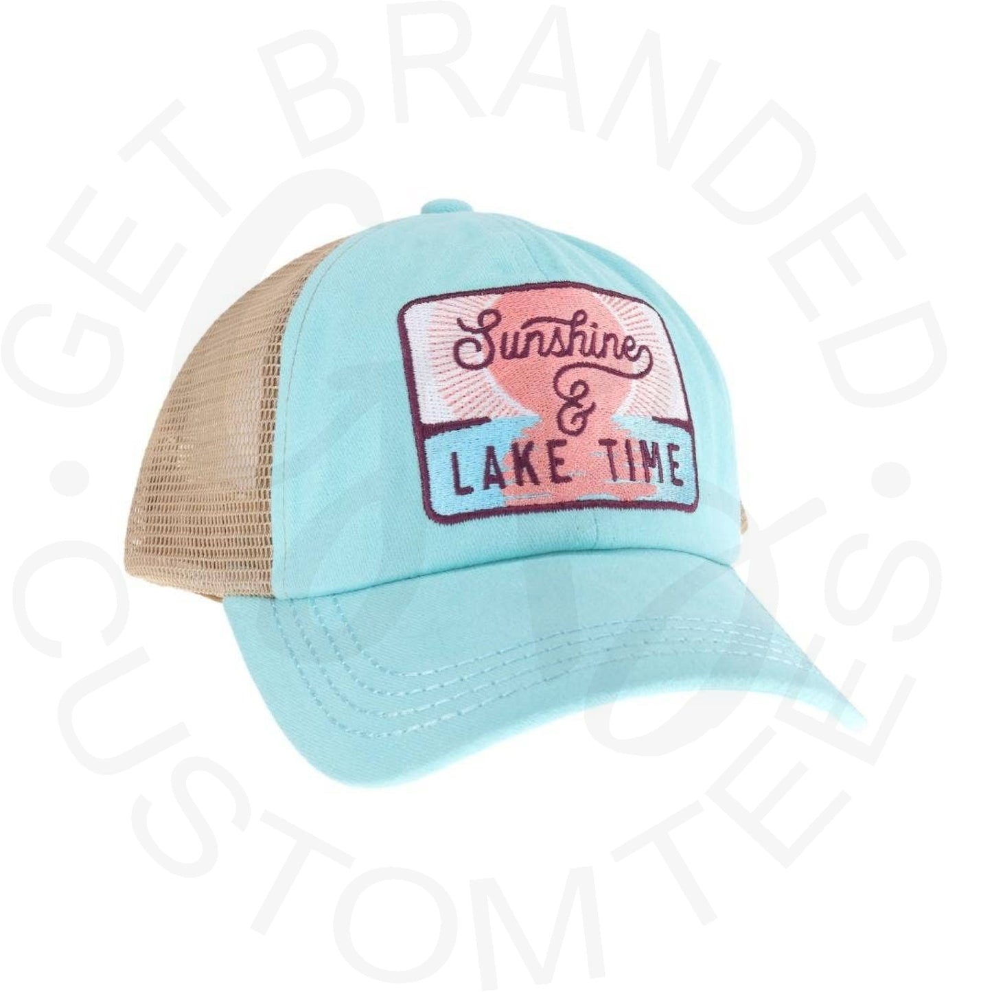 Embroidered Sunshine & Lake Time Patch C.C High Pony Criss C
