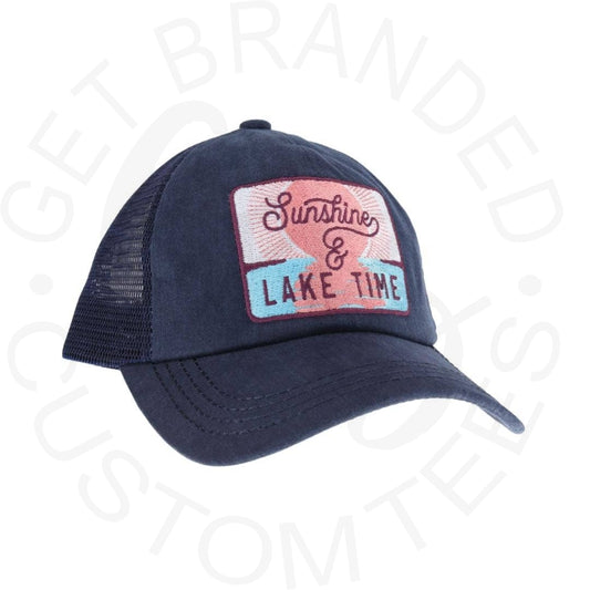 Embroidered Sunshine & Lake Time Patch C.C High Pony Criss C