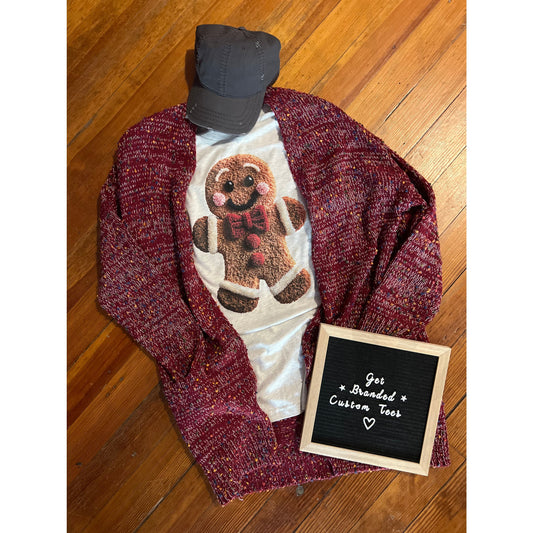 Faux Fluffy Gingerbread Man Tee
