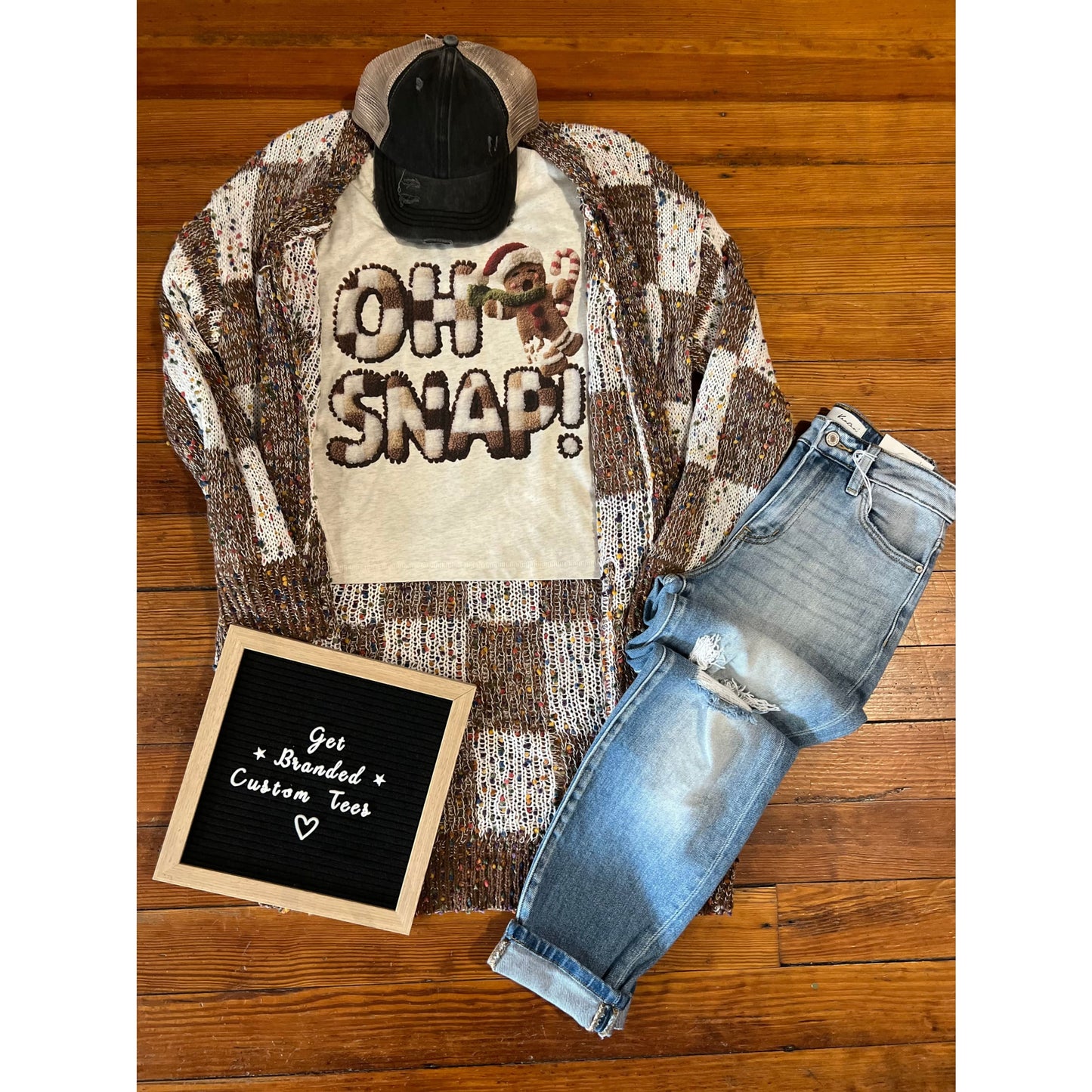 Faux Fluffy Oh Snap Boxy Crop Tee