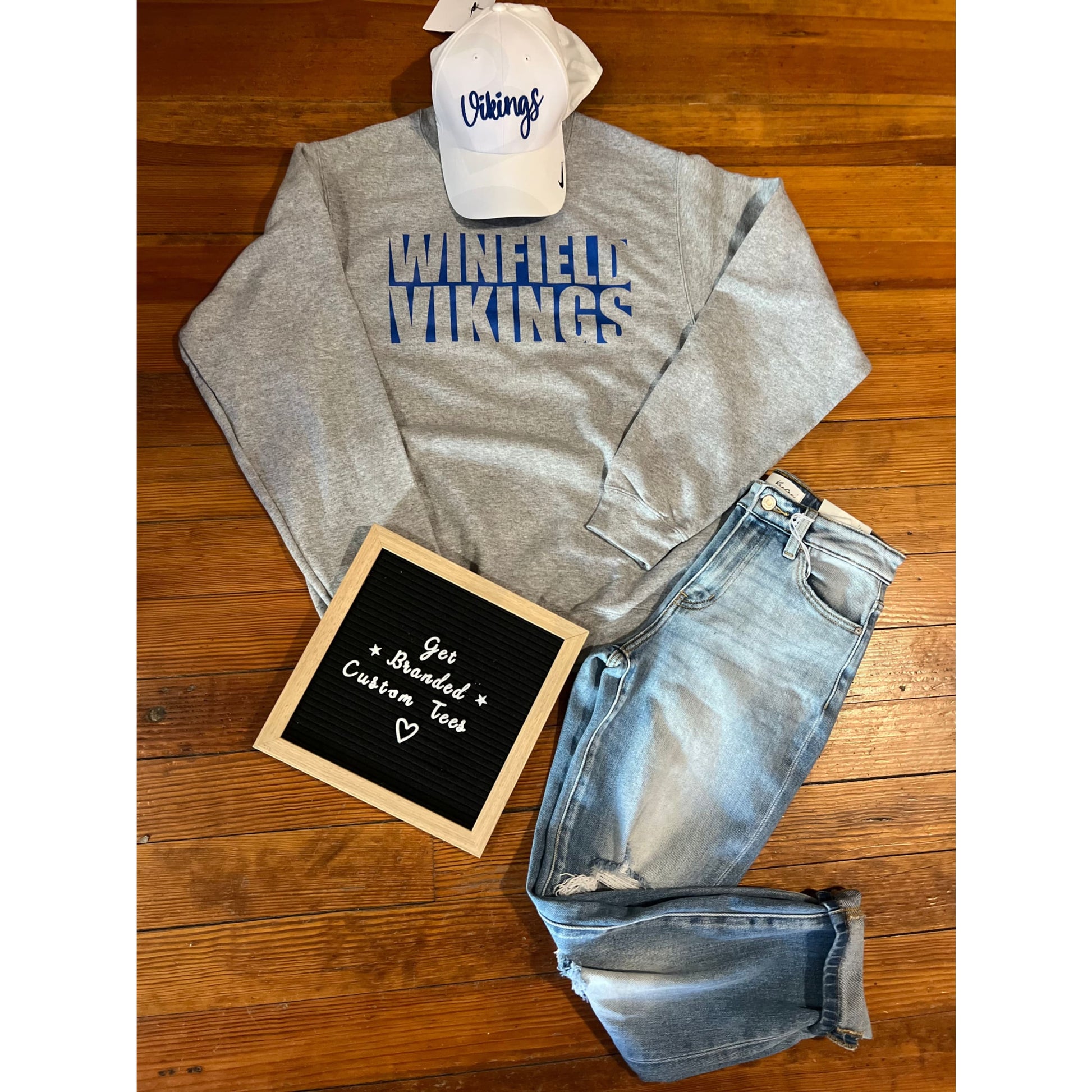 Generic Winfield Vikings Block Script Sweatshirt