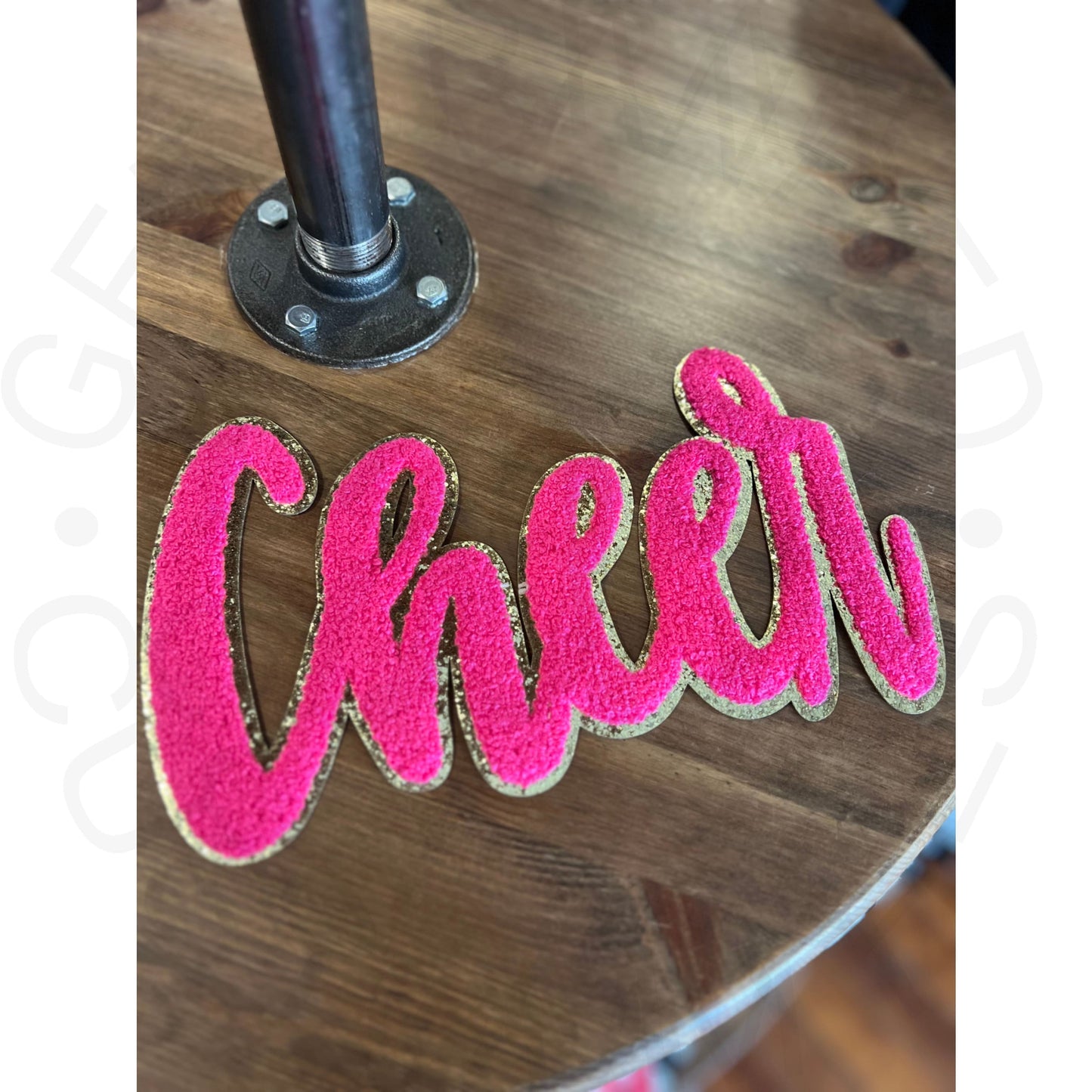 PRE-ORDER Custom Pink Chenille Game Day Cheer Patch