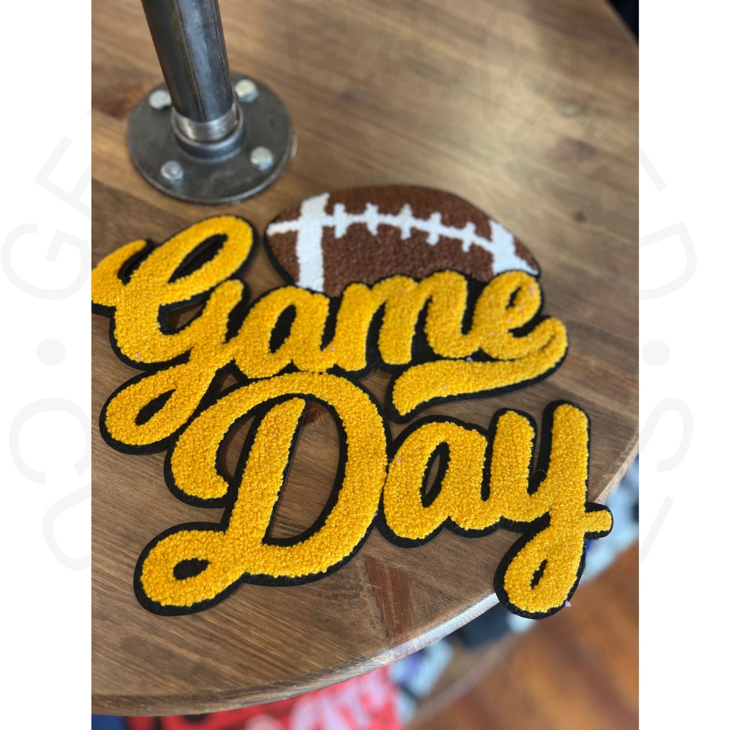 PRE-ORDER Custom Gold Chenille Game Day Football Patch