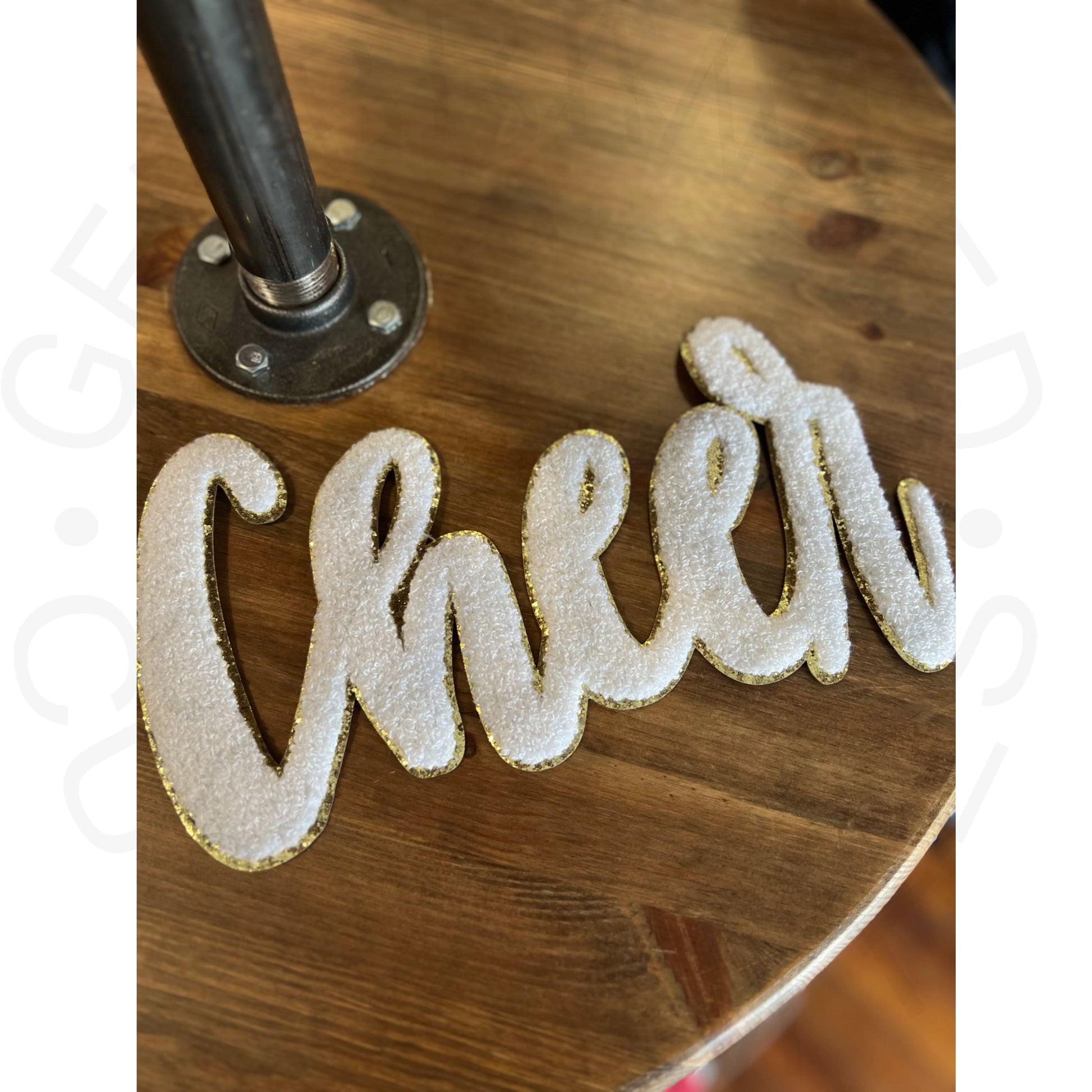 PRE-ORDER Custom White Chenille Game Day Cheer Patch