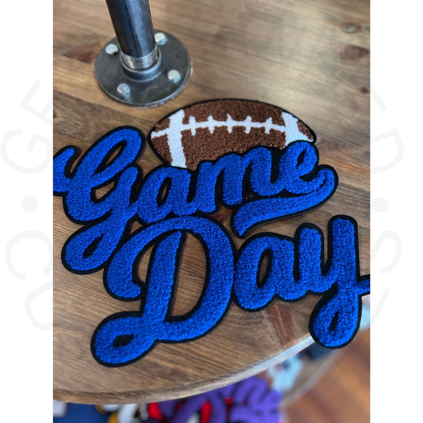 PRE-ORDER Custom Royal Chenille Game Day Football Patch