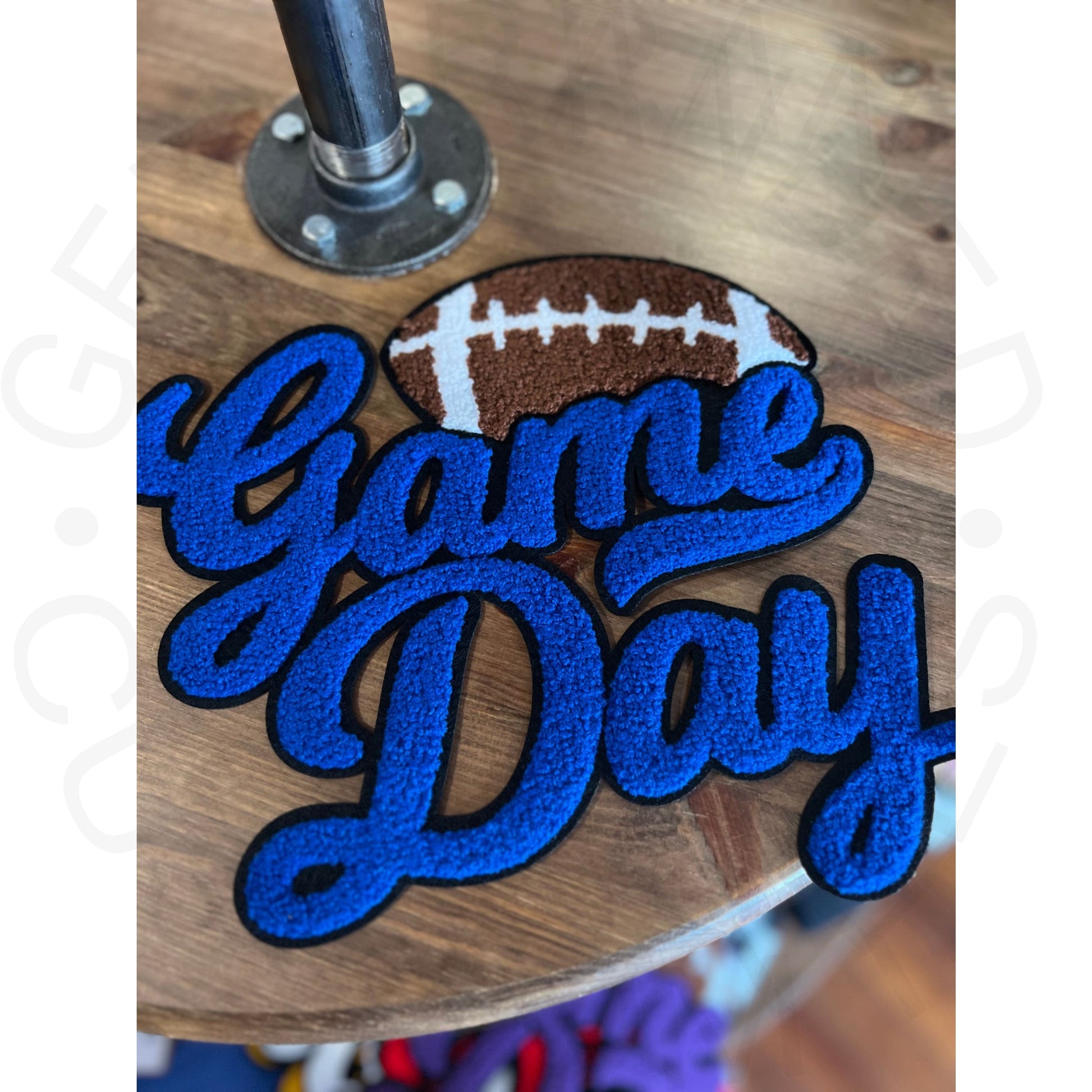PRE-ORDER Custom Royal Chenille Game Day Football Patch