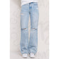 High Rise Acid Wash Straight Jean - Apparel & Accessories