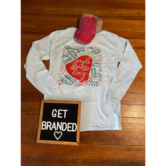 Jingle All The Way | Blue | Long Sleeve - Apparel &