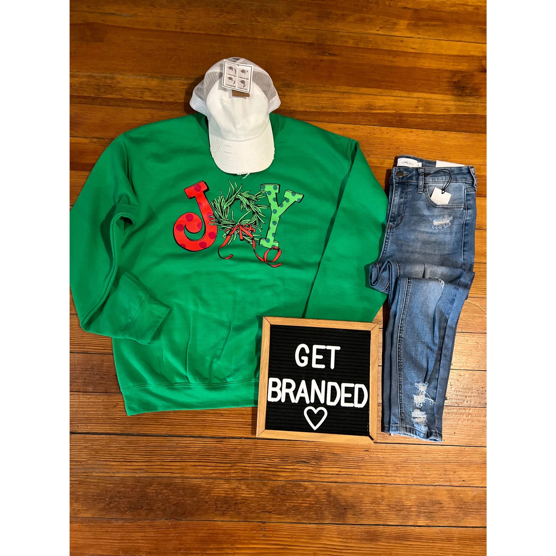 Joy | Irish Green | Sweatshirt - Apparel & Accessories