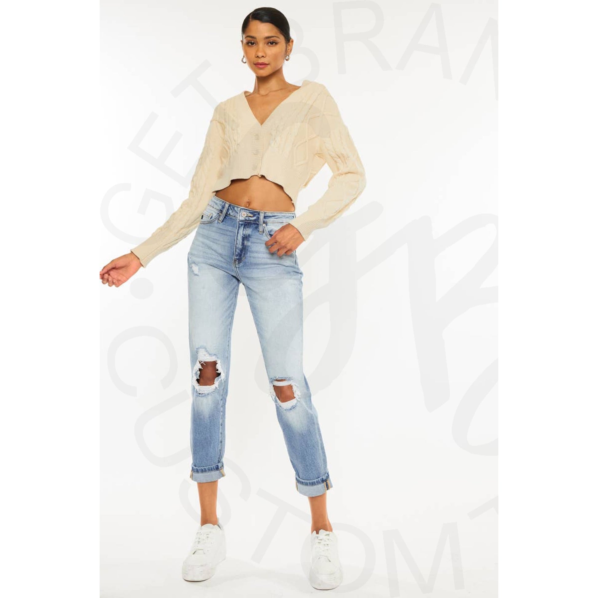 Kan Can High Rise Mom Jeans - 1/24 - Apparel & Accessories