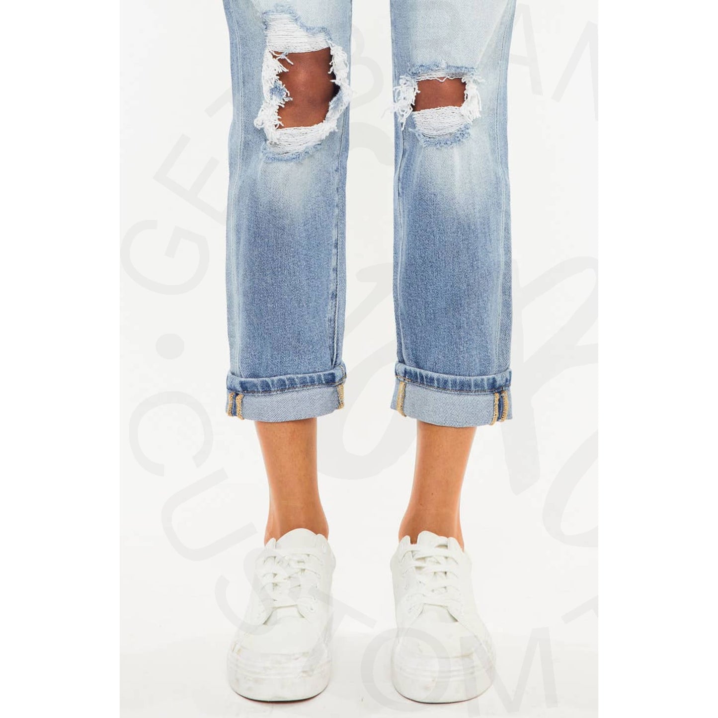 Kan Can High Rise Mom Jeans - Apparel & Accessories