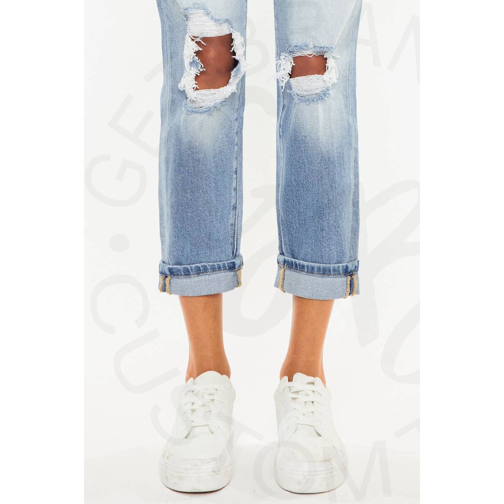 Kan Can High Rise Mom Jeans - Apparel & Accessories