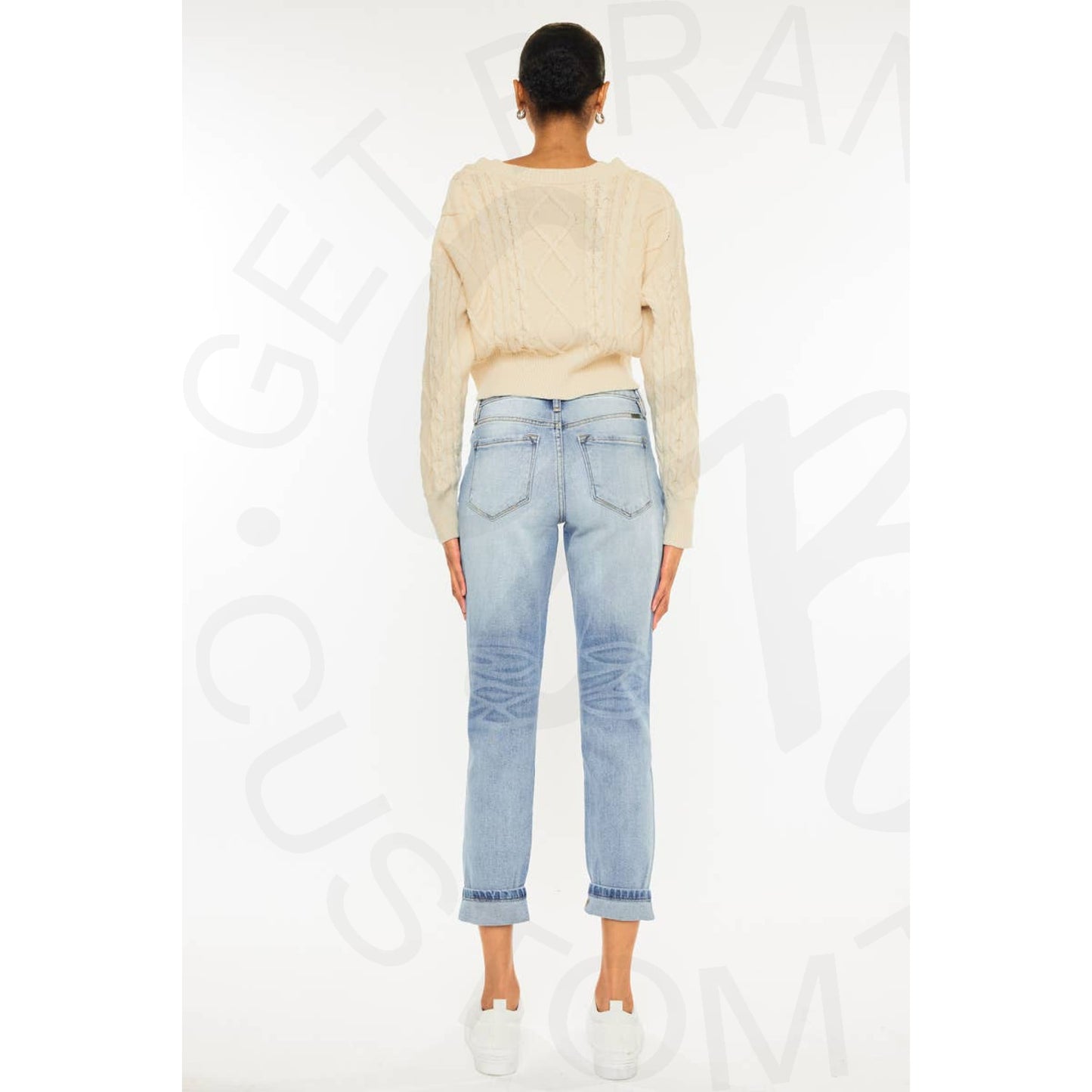 Kan Can High Rise Mom Jeans - Apparel & Accessories