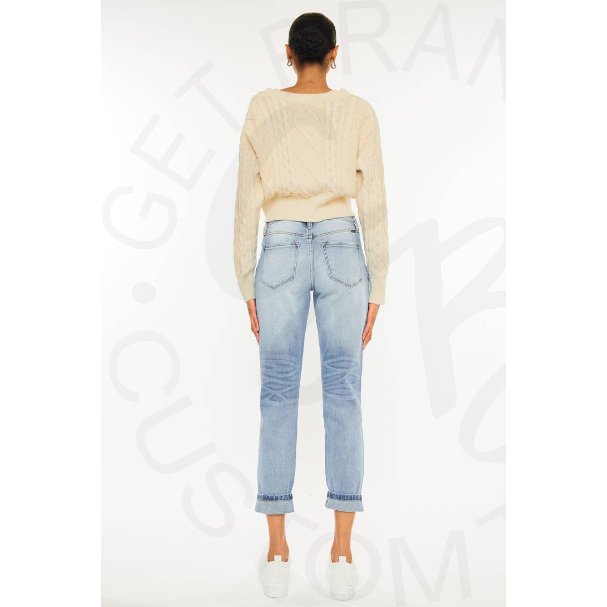 Kan Can High Rise Mom Jeans - Apparel & Accessories