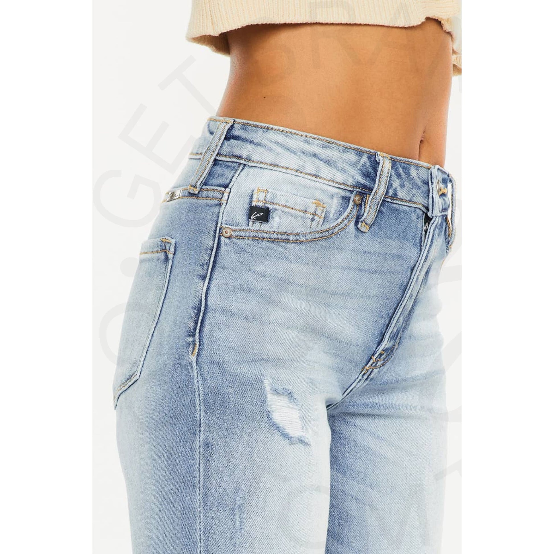 Kan Can High Rise Mom Jeans - Apparel & Accessories