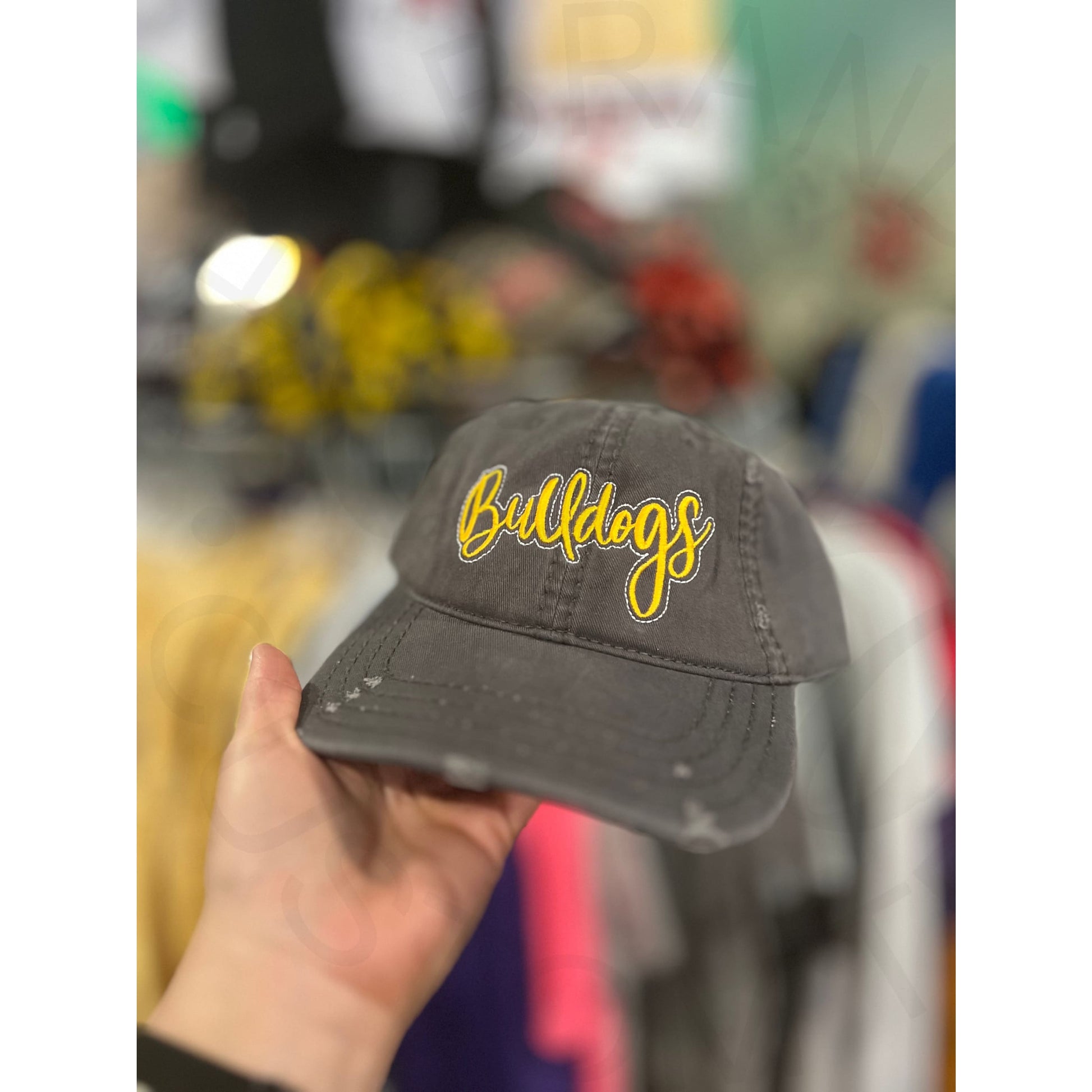 Ladies ’Bulldogs’ Cap - Distressed Grey Gold with White