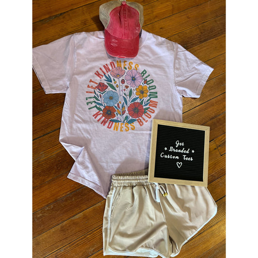 Lavender Let Kindness Bloom Comfort Colors Tee