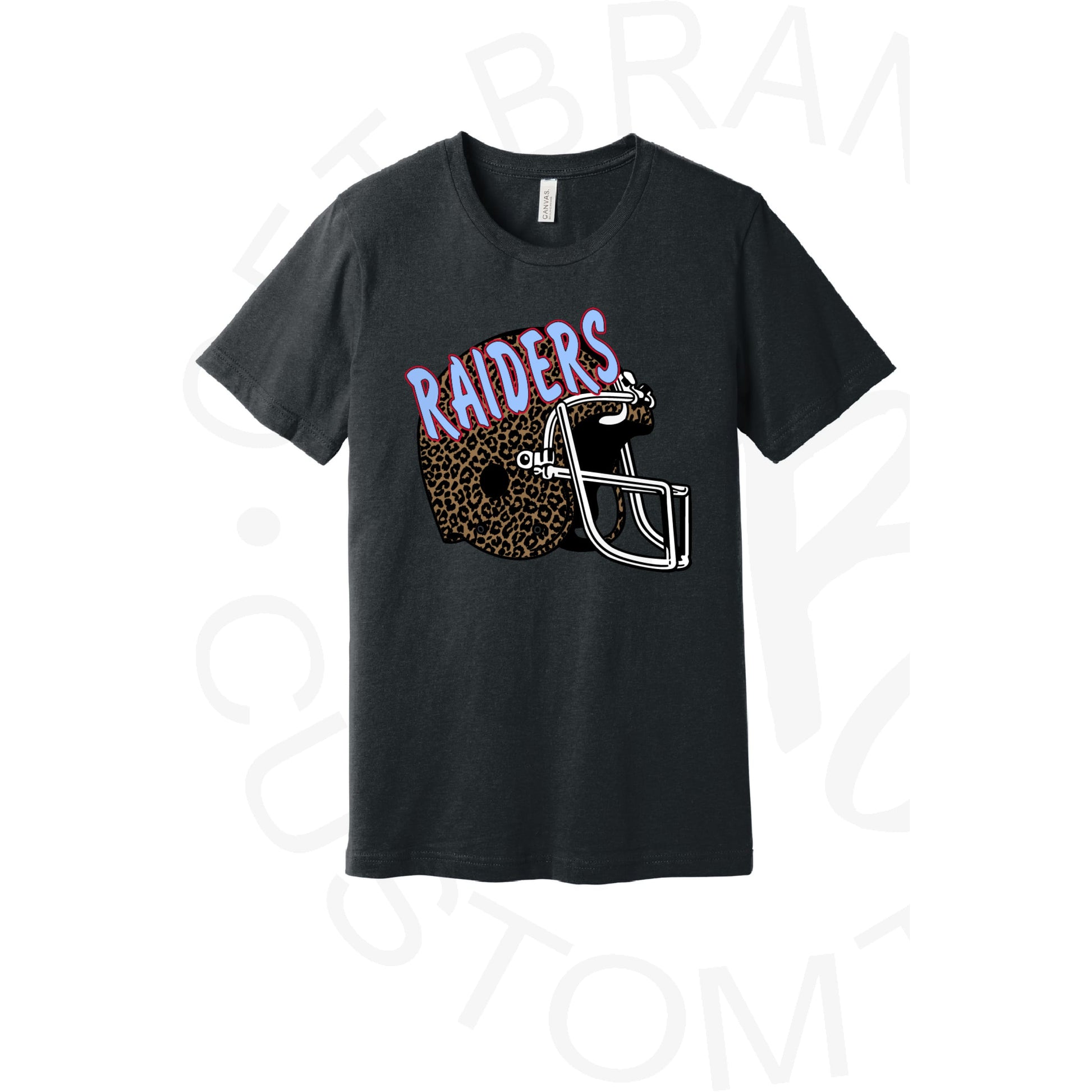 Leopard Football Helmet Mascot Bella Canvas Tee Pre-Order
