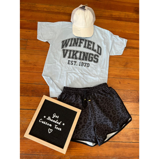 Light Blue Winfield Vikings Est. 1870 Tee