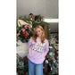 Light Pink Holly Jolly Christmas Sweatshirt - Apparel &