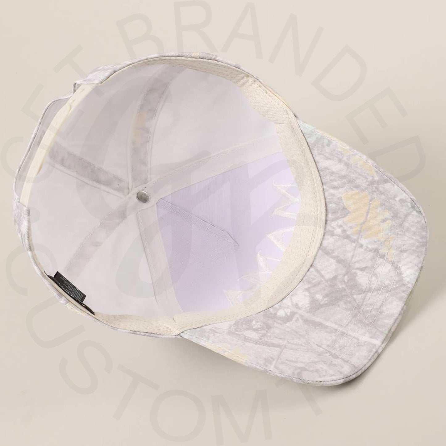 MAMA Embroidery Camo Baseball Cap - ONE SIZE / BEIGE CAMO