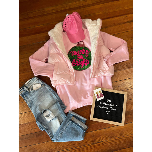 Merry & Bright Sequin Ornament Sweatshirt