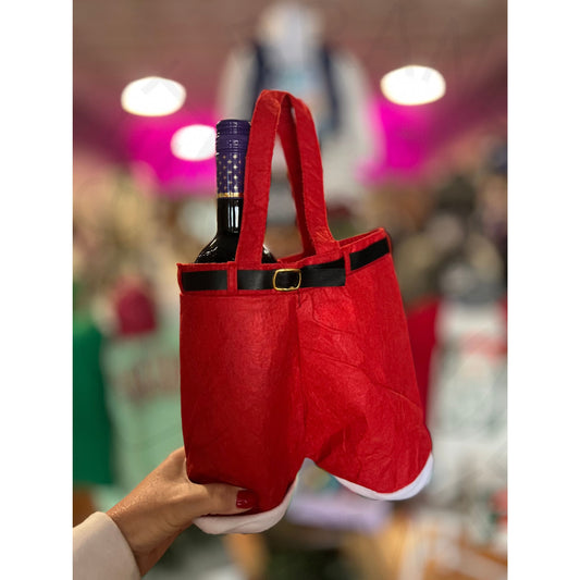 New!! Santa Suit Wine Glass Holder