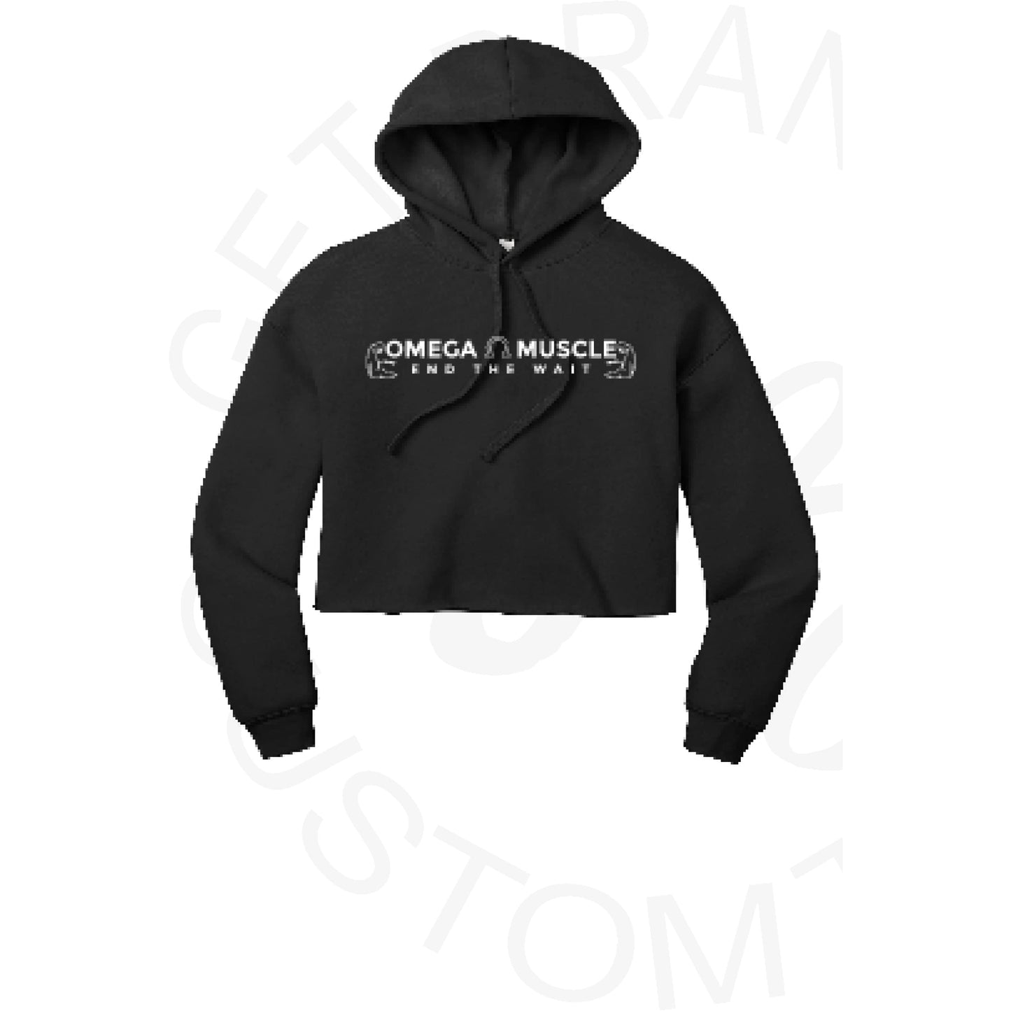 Omega Muscle Bella Canvas Women’s Crop Hoodie - SM / Black