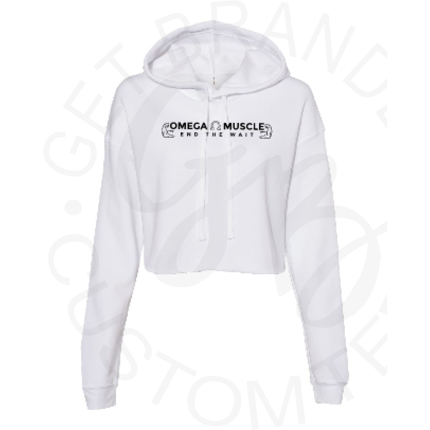 Omega Muscle Bella Canvas Women’s Crop Hoodie - SM / White
