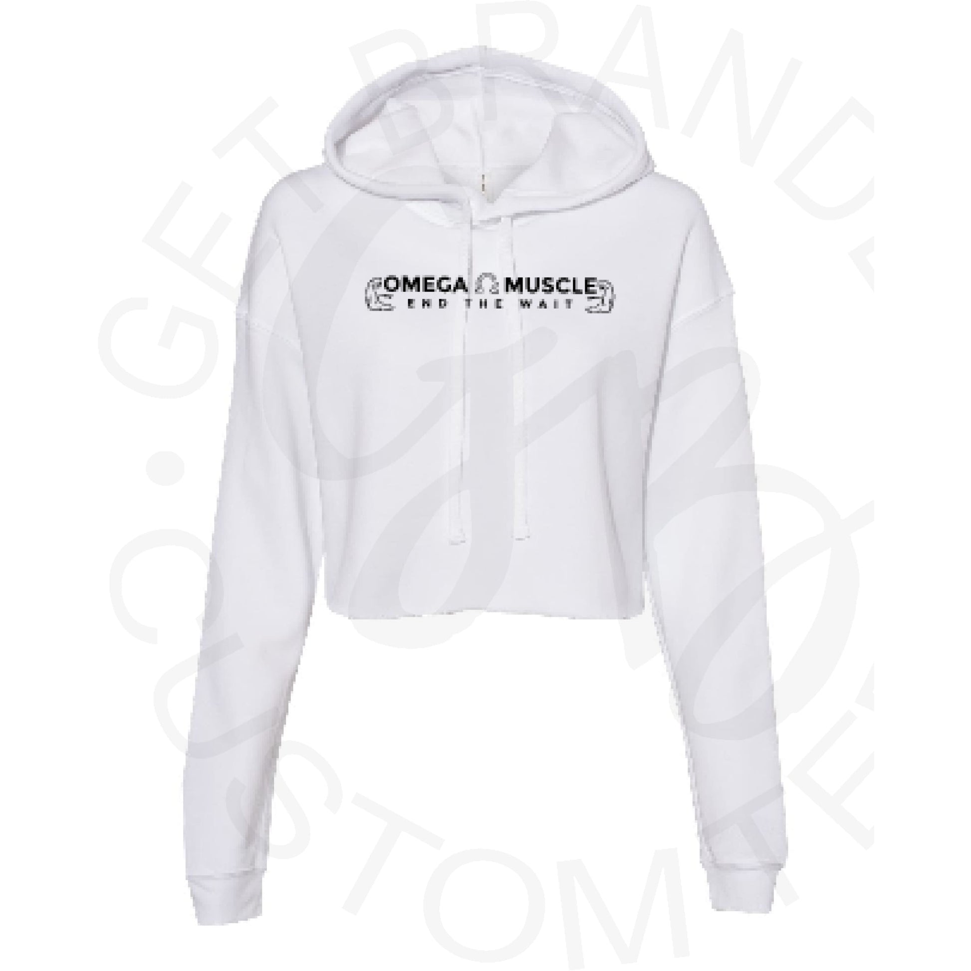 Omega Muscle Bella Canvas Women’s Crop Hoodie - SM / White