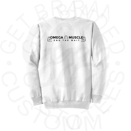 Omega Muscle Crew Sweatshirt (Front & Back Print)