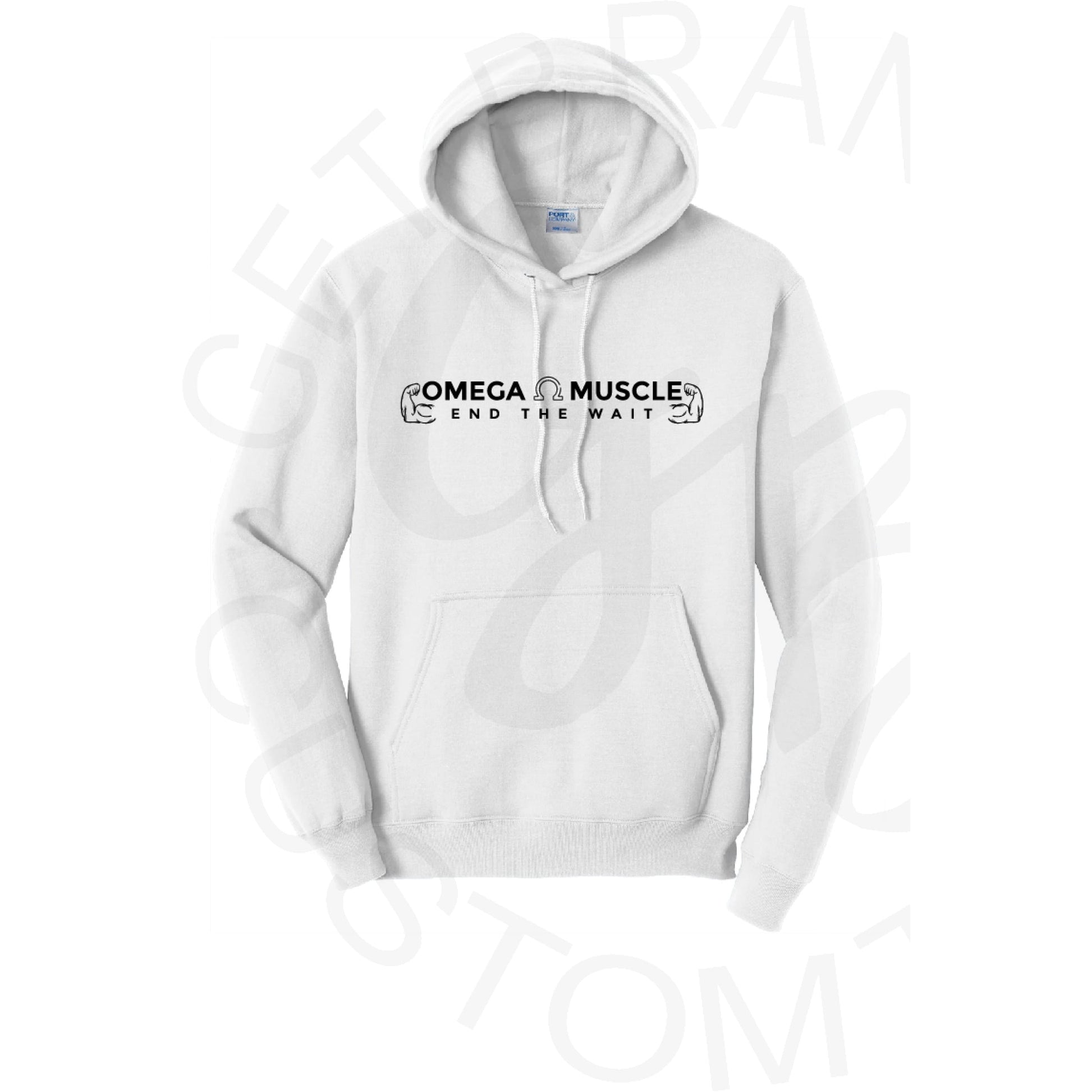 Omega Muscle Hoodie (Front print only) 3 Color options!
