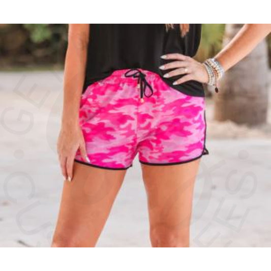 On the Hunt Pink Camo Shorts - Shorts