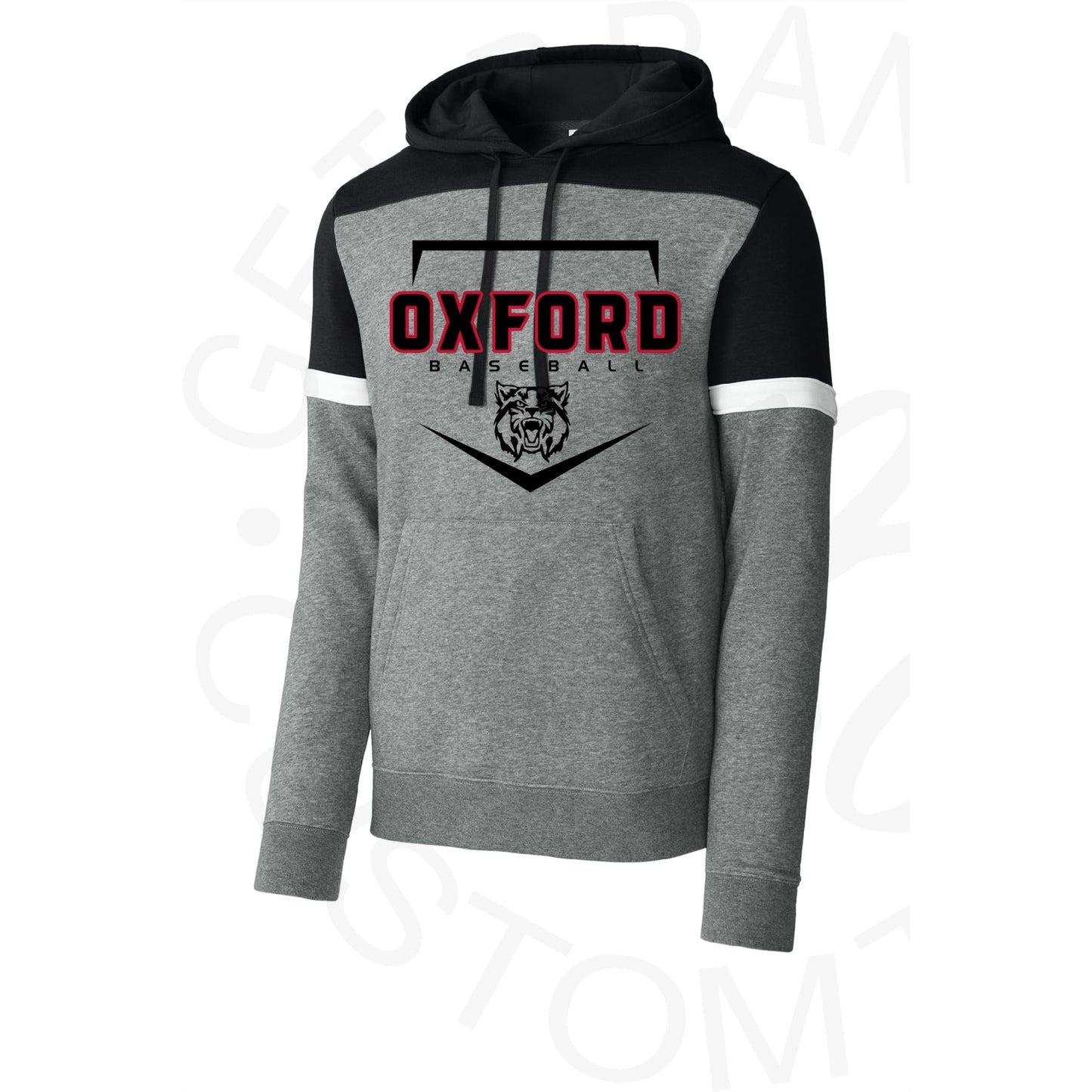 Oxford Wildcat Baseball Color Block Hoodie