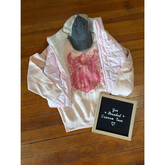 Pink Out Vikings Mascot Sweatshirt