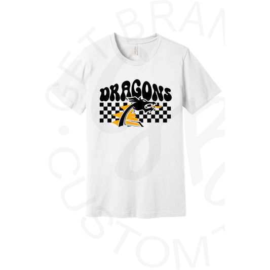 Pre Order Belle Plaine Dragons Checker Short Sleeved Tee
