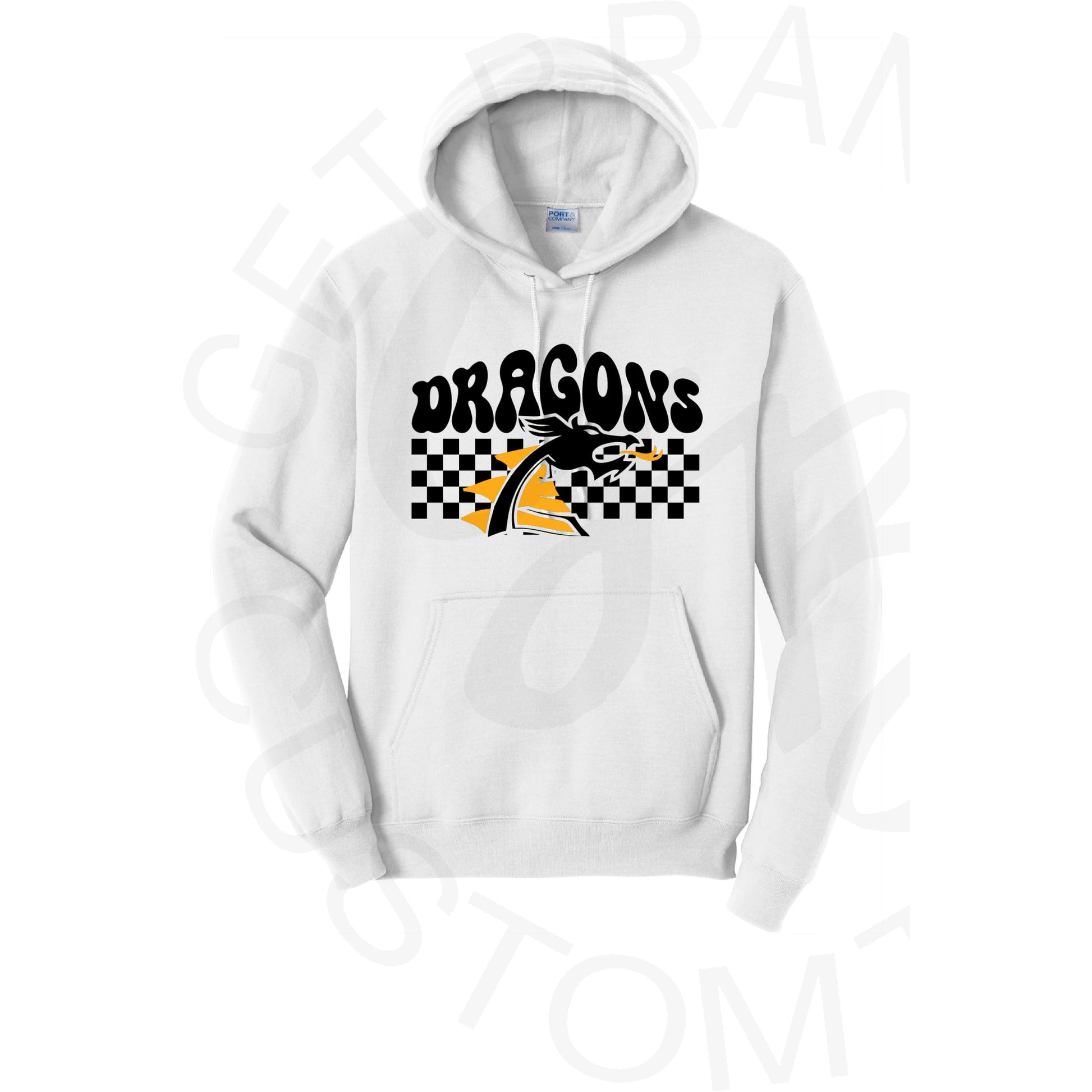 Pre Order Belle Plaine Dragons Checkered Hoodie