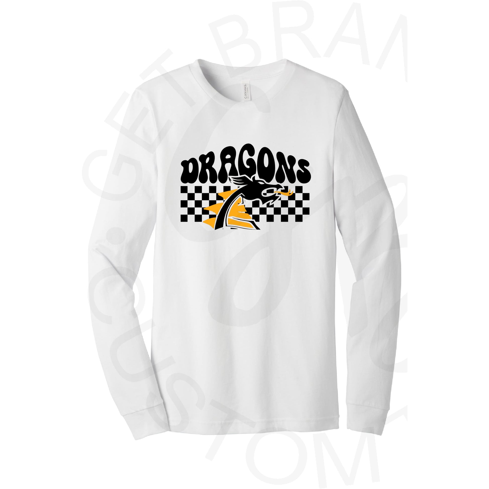 Pre Order Belle Plaine Dragons Checkered Long Sleeved Tee